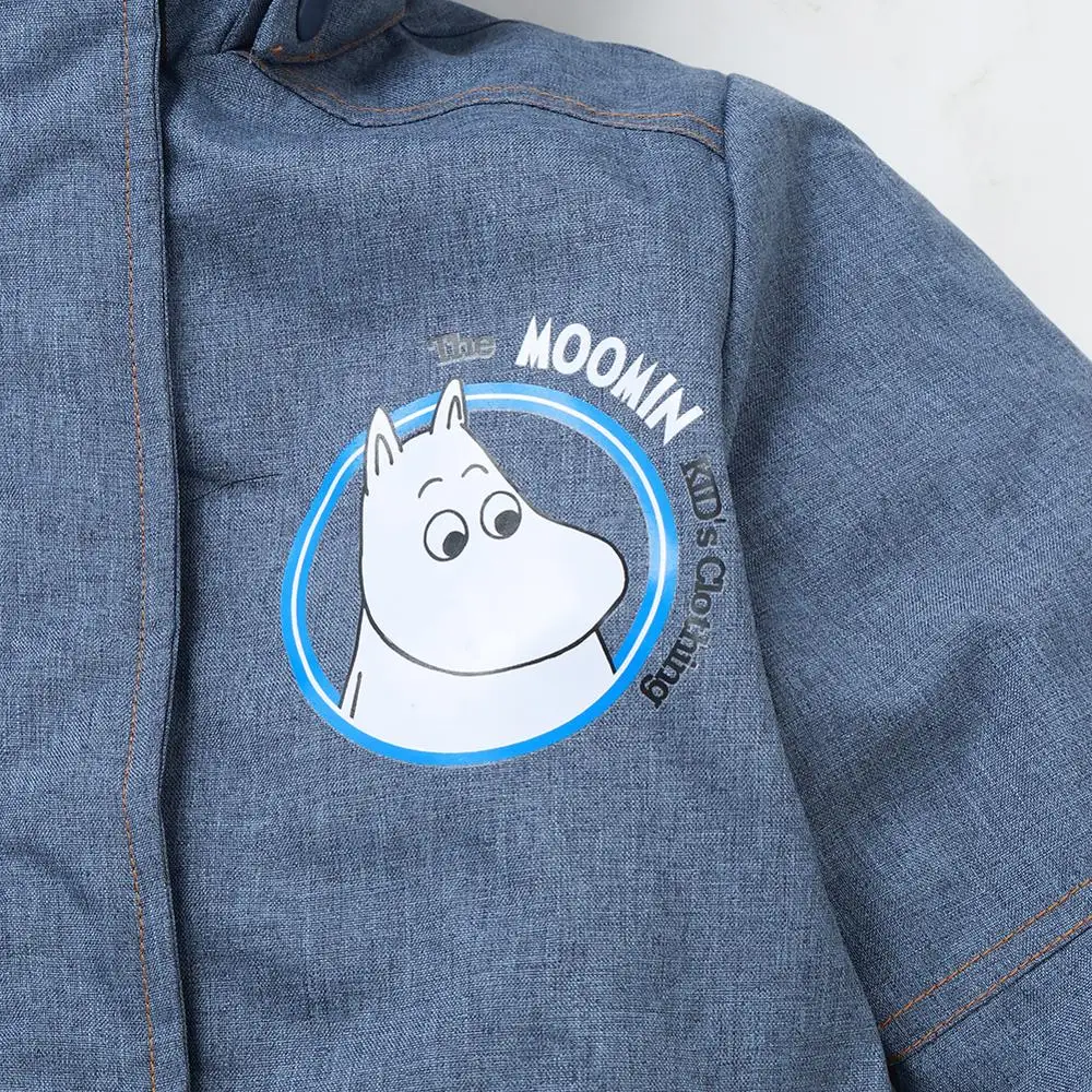 Moomin muumi/серый зимний комбинезон для мальчиков, водонепроницаемый, 140 см, теплый зимний комбинезон для мальчиков Детский комбинезон с рисунком до-30 градусов