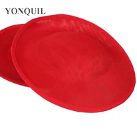 new arrival 30cm red color big millinery imitation sinamay fascinators base party hats diy hair accessories cocktail headpieces