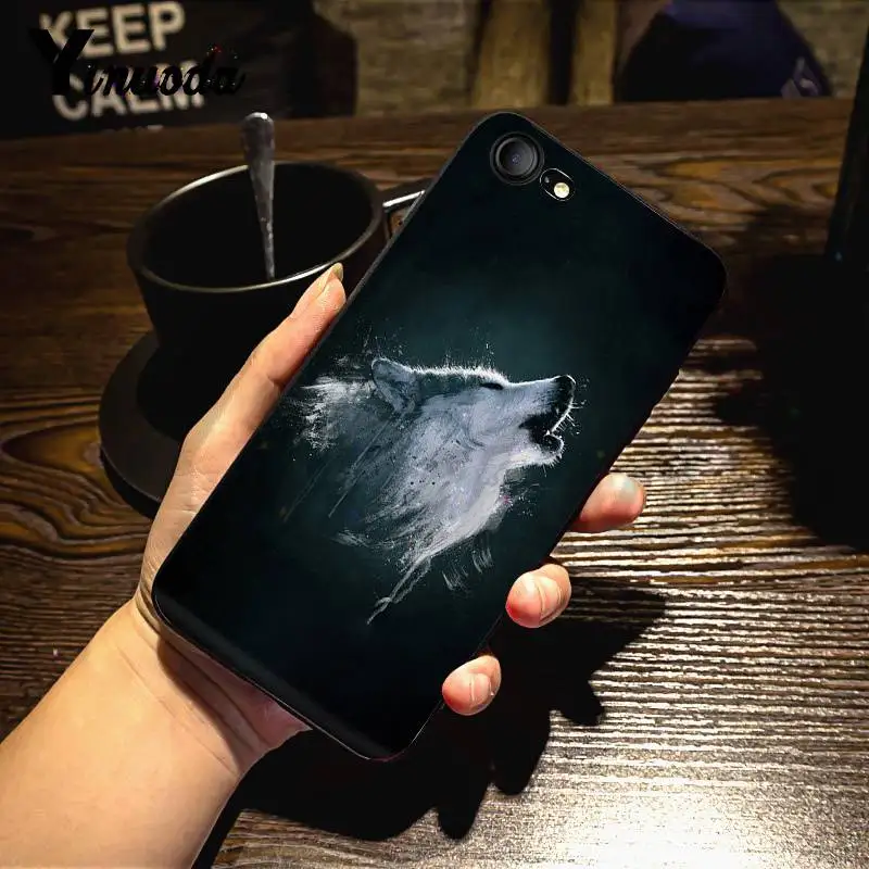 Yinuoda свирепый Волк и тигр Coque Shell DIY красочный чехол для телефона для iPhone 7X6 6S 8 Plus 5 5S SE 5C 11 11pro 11promax