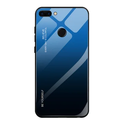 4 Градиентные чехлы для телефонов из закаленного стекла для huawei mate 10 20 Pro 20X Honor 8 9 10 Lite 8A 7A 7X 7C Мягкий ТПУ защитный чехол - Цвет: 4