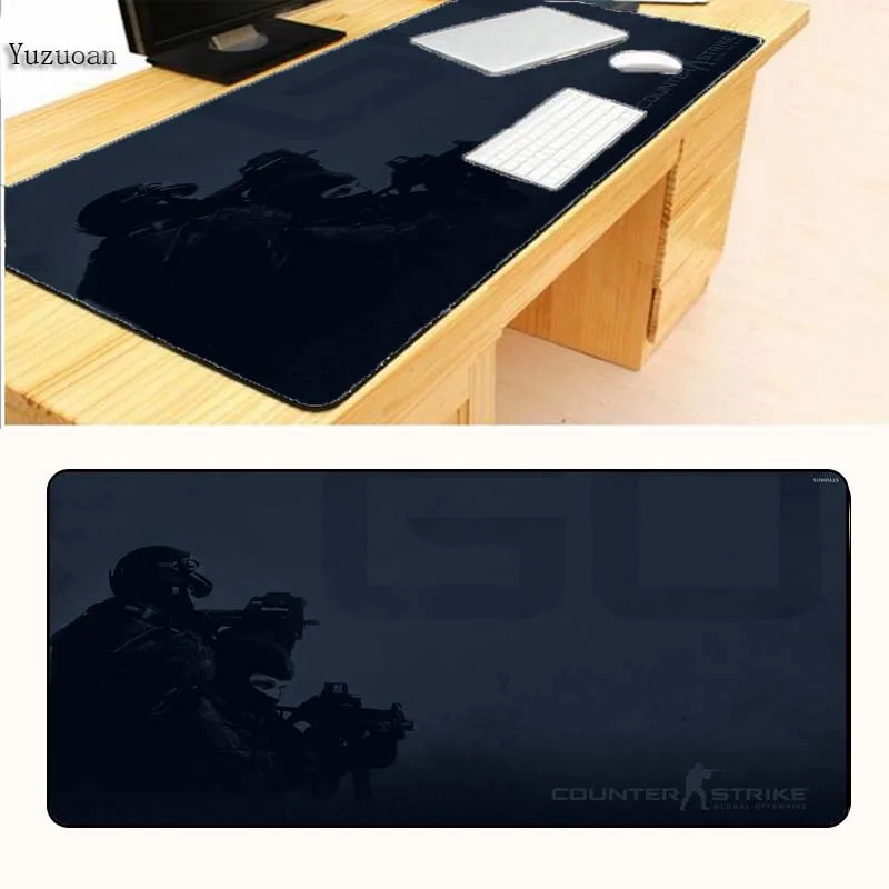 Игровой коврик для мыши Yuzuoan The CSGO Counter Strike большой из натуральной резины игровой
