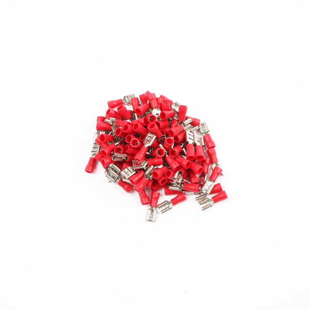 FDD2-250 Женщина Изолированных Электрических Обжимной вывод для 1.5-2.5mm2 Разъемы Провода Соединительный Кабель 100 Шт./упак. FDD2.5-250 FDD