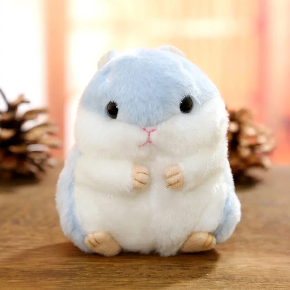 10 см Kawaii Плюшевые Брелоки для ключей связка милый хомяк застежка держатели