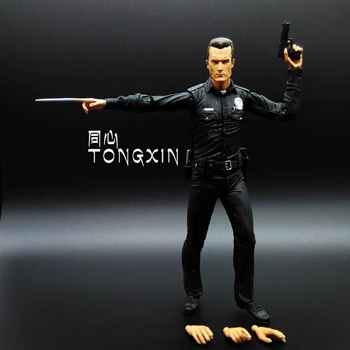 Фигурка Терминатора T1000 T800 шарнир может перемещаться Кукла Фильм человек модель украшения фигурка игрушки Подарок Компьютерный стол украшение - Цвет: T1000