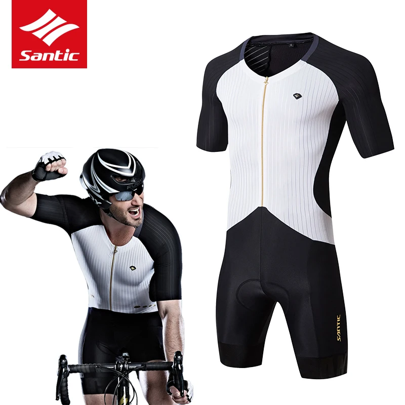 Мужская велосипедная кофта Santic 2019 Pro Racing цельный костюм для езды эластичная
