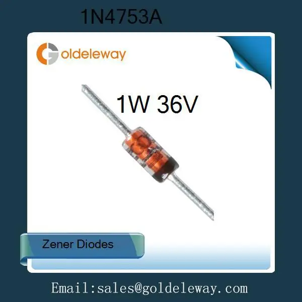 250 шт./лот стабилитрон Диоды 1n4753a 1 Вт 36 В 1n4753 один 5% 2 Булавки do 41|diode|diodes 1wdiode zener |