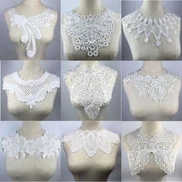 white embroidery collar venise sequin floral embroidered applique lace neckline collar garment accessories scrapbooking