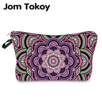 jom tokoy water resistant makeup bag printing mandala cosmetic bag organizer bag women multifunction beauty bag hzb968