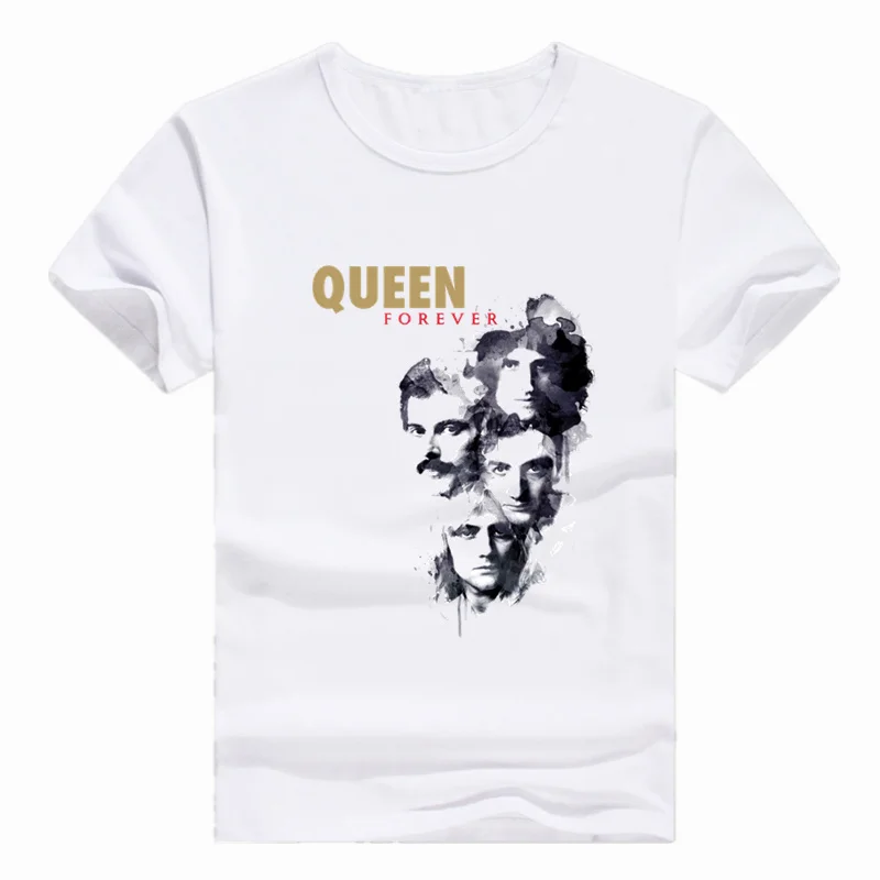 Азиатский размеры Фредди Меркьюри тяжелый рок Топ 100 группа queen Футболка короткий