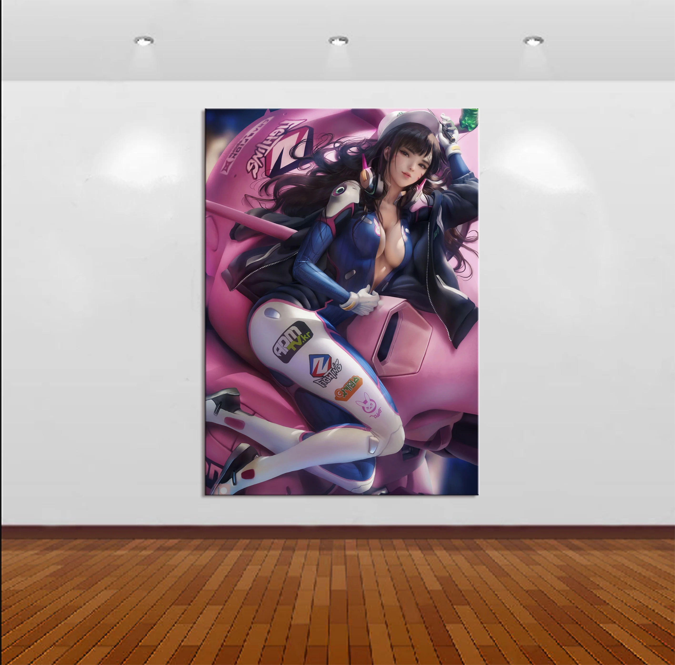 Домашний декор парусиновые часы D.Va 1 штука аниме сексуальные девушки