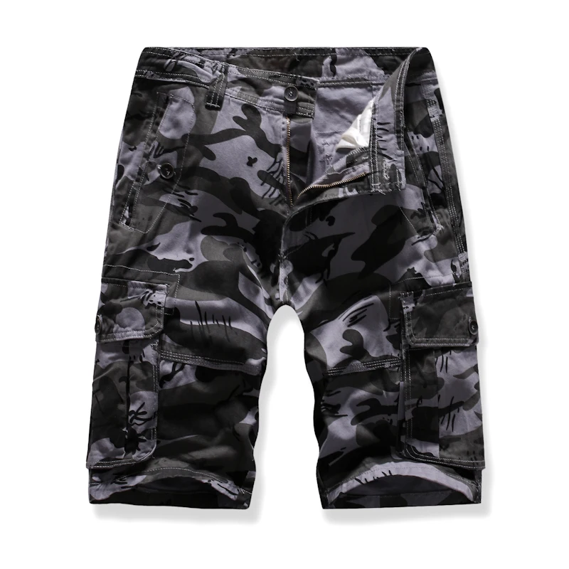 Шорты-карго мужские камуфляжные в стиле милитари хлопок компрессионные Короткие