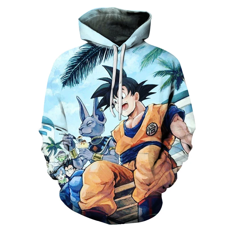 Худи Dragon Ball для мужчин и женщин 3D Толстовка Dragon Ball толстовка с Гоку аниме модные повседневные спортивные костюмы толстовка с капюшоном для мальчиков пуловер