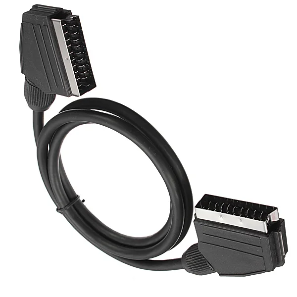 100 шт/партия 1,5 м 21 Pin Scart свинцовый провод, кабель со штыревыми соединителями на обоих концах для подключения для видео DVD рекордер TV VCR звездного неба