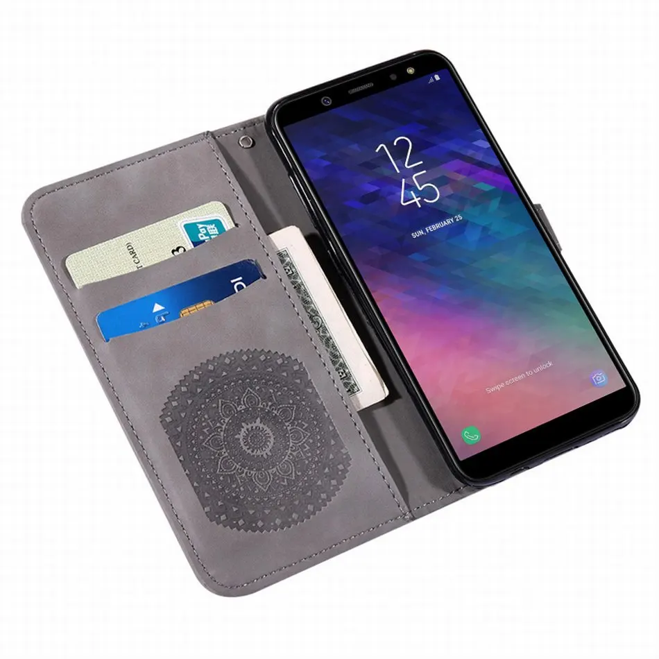Цветком дурмана и книга Капа чехол для samsung Galaxy A50 A60 A70 A6 A7 A8 плюс J6 Prime J4 Plus J3 J730 J530 J330 A320 A520 E22F