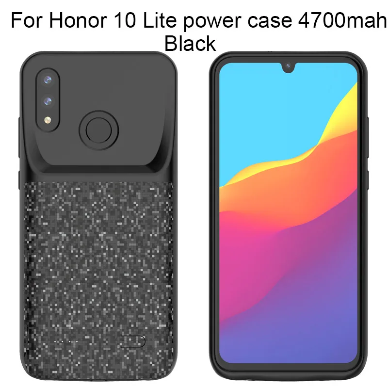 Чехол с аккумулятором для Huawei Honor 10 Lite 2019 P Smart 4700 мАч мягкий ТПУ чехол питанием 9 20/20