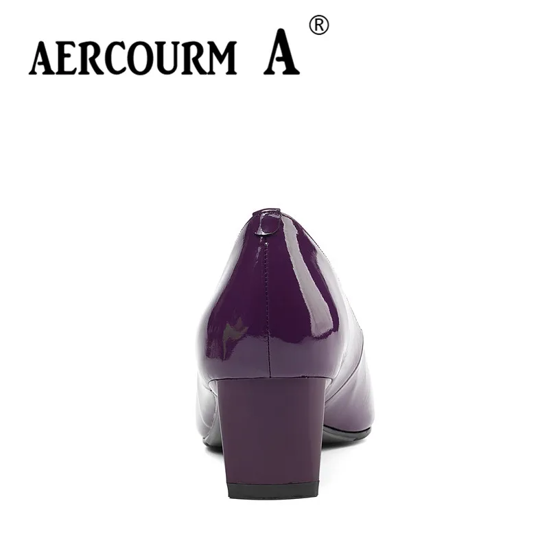 Женские туфли-лодочки Aercourm A 2019 на среднем каблуке женские туфли из лакированной