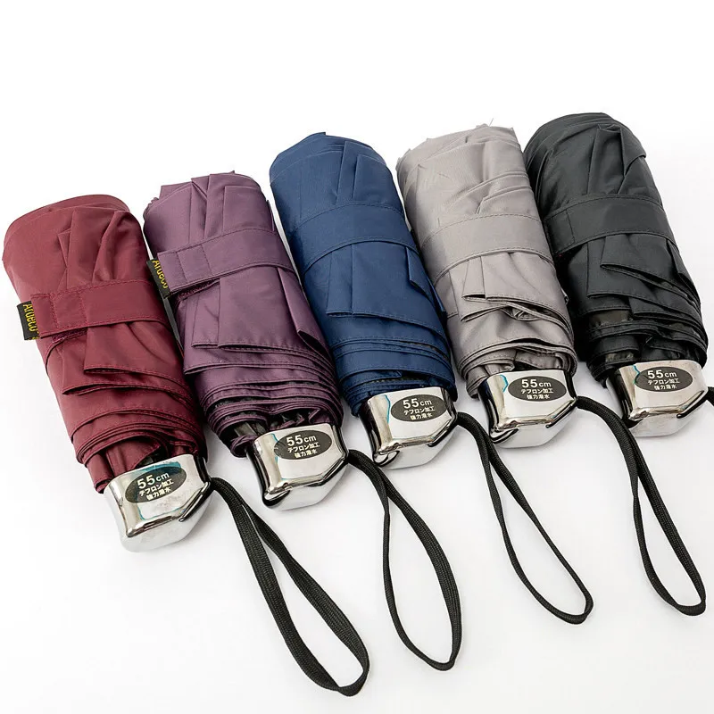 

Мужской плоский зонтик для телефона, дождевой женский мини Карманный Солнечный дождливый Анти-УФ складной зонт для мужчин, деловой дорожны...