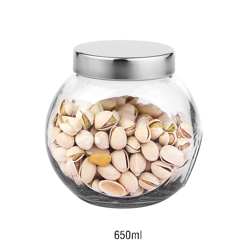 650ML 3Pcs 3 шт. пищевой стеклянная банка для хранения бутылка приправы сухой фруктовый чай запечатанные банки контейнеры для хранения чили соус тара для крупы - Цвет: 650ML 3Pcs