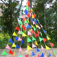 15x24cm 50 meters wedding festival triangles flag holiday bunting decor party birthday garland wedding home decoration pennant