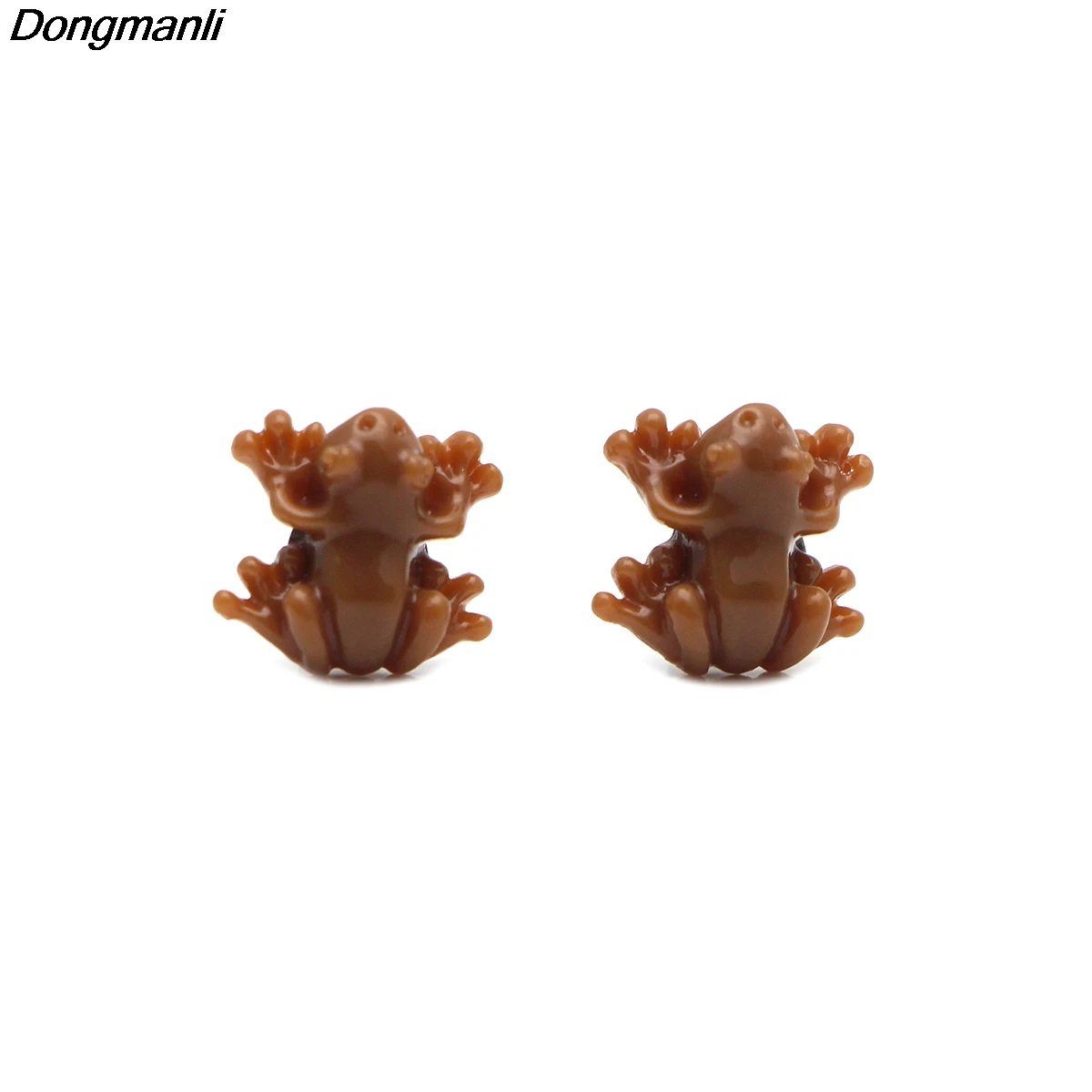 P2470 Dongmanli шоколадная лягушка серьги-гвоздики для женщин Акриловые Серьги Подарки для девушки фильм ювелирные изделия