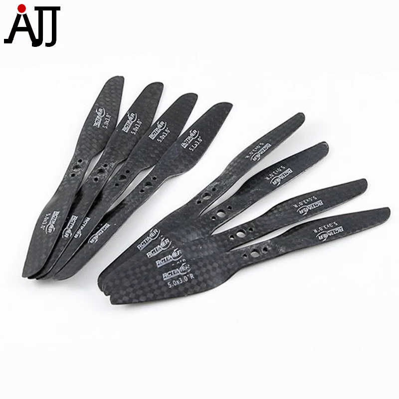 

4pairs/bag Rctimer TM 5x3'' 5030 Carbon Fiber Propeller CW CCW Props 4mm Hole for FPV Racing Drone Mini RC Multicopter TM5030