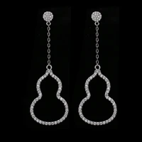 latest fashion dangle jewelry geometric shape cubic zirconia drop earrings womens ordinary bijoux gifts for party shows e 131