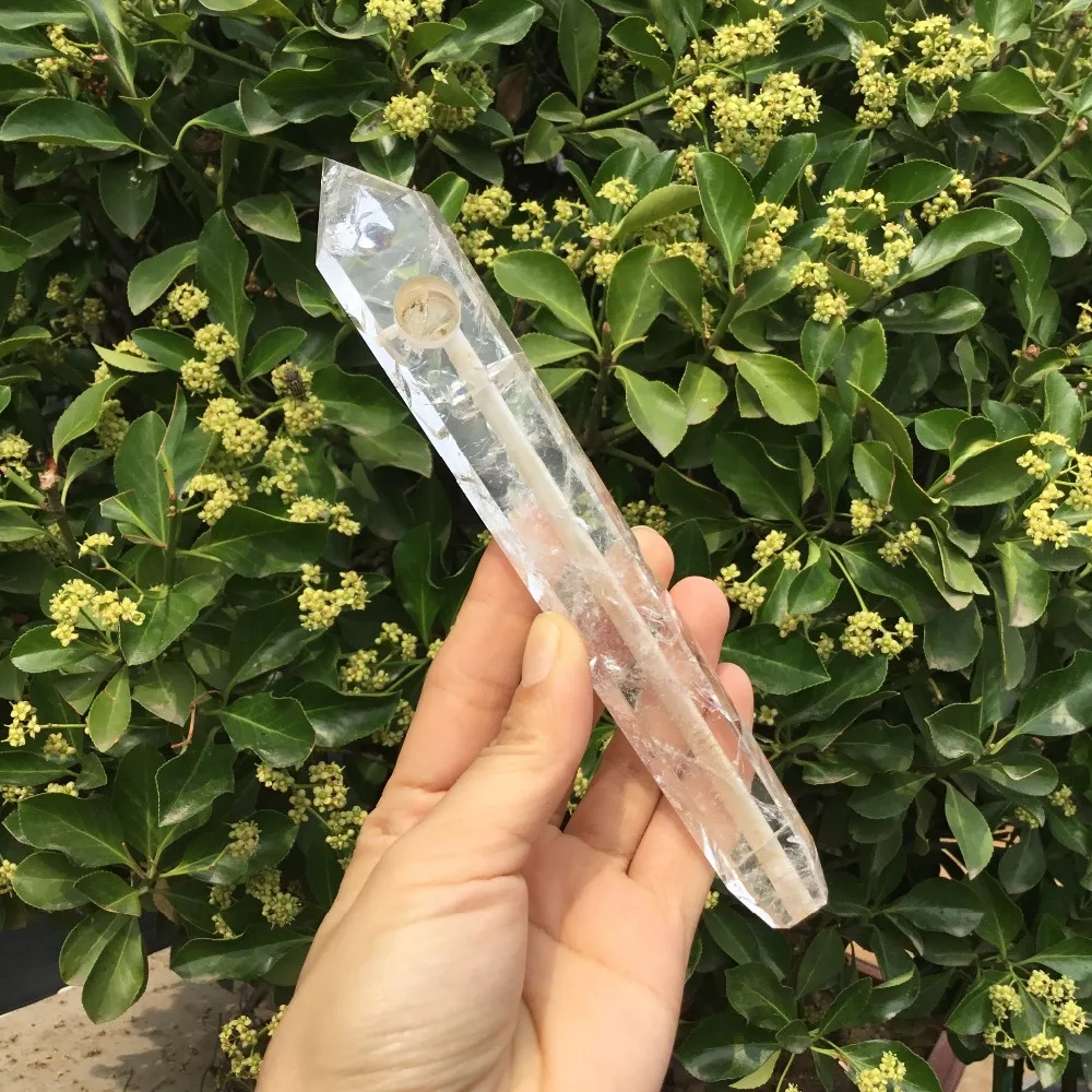 Длинный размер натуральный прозрачный кварц Кристалл Камень драгоценный камень