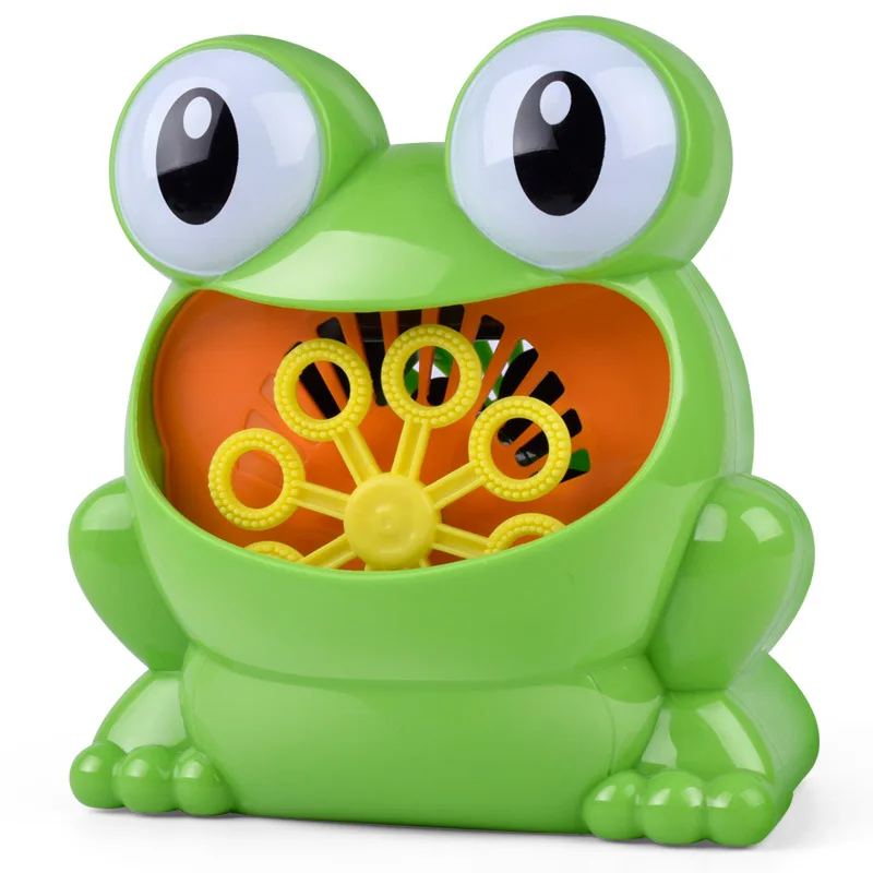 frog Without box Наружная пузырьковая машина воздуходувка пистолет лягушка крабы для маленьких детей Ванна Для Купания Мыло Вода игрушки для детей с музыкой - Цвет: frog Without box