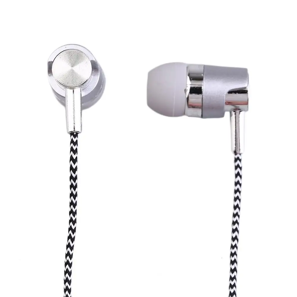 silver Профессиональные KY-38 наушники в ухо, музыкальные наушники, цветные тканевые наушники, тяжелый бас звук, Универсальные наушники для мобильного телефона - Цвет: silver