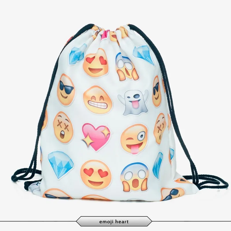Высокое качество женщин Daypacks печать мешок для пляжа Mochila Feminina Harajuku шнурок сумка
