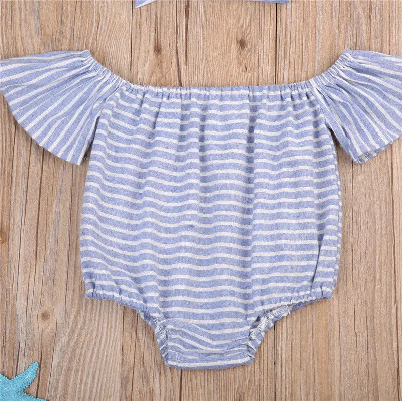 2 шт. детский полосатый комбинезон с бантом | Мать и ребенок