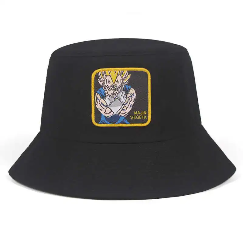 Бренд Панама MAJIN Вегета ГОКу Дракон круглое ведерко шляпа хлопок Рыбалка Кепка для мужчин женщин Хип Хоп шляпа дропшиппинг - Цвет: MAJIN VEGETA