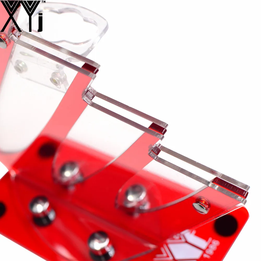 XYj Knife Holder For 3 Pieces Ceramic Knives + Peeler Red Acrylic Stand Best Kitchen Helper Hot Sale Cooking Tool Block | Дом и сад