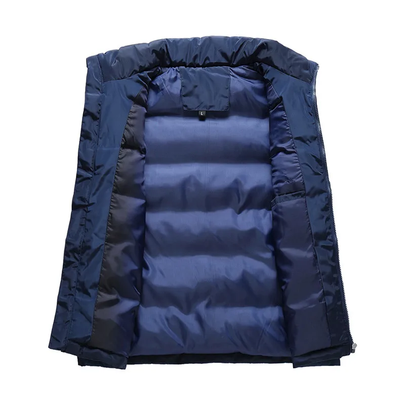 

2018 New Large size M-5XL 6XL Brand Mens Jacket Sleeveless Vest Fashion Casual Coats Male Cotton-Padded Men's Vest Men