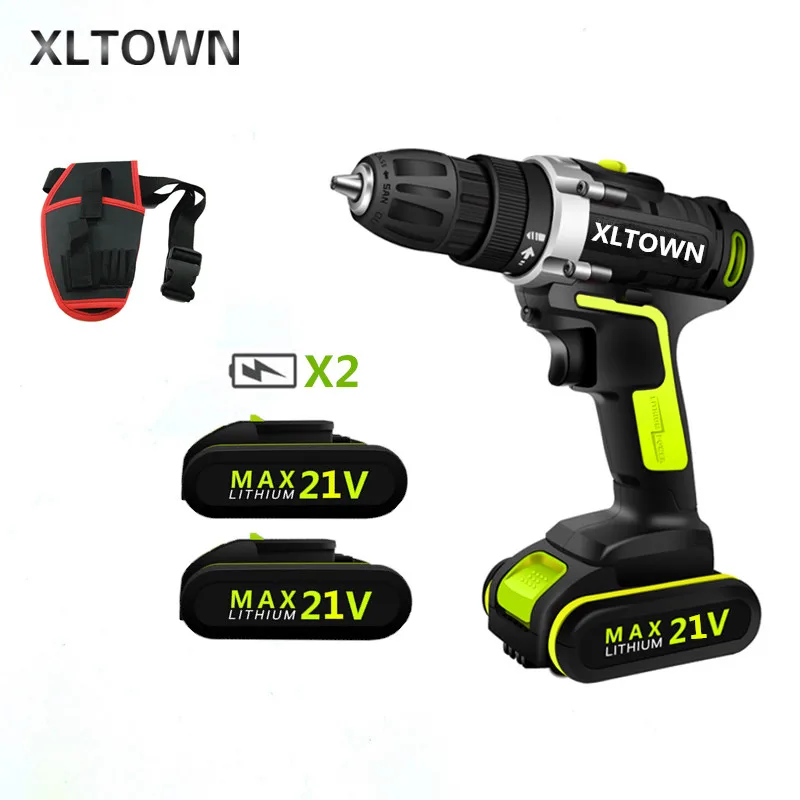 XLTOWN 21 в двухскоростная Электрическая отвертка с 2 батареями перезаряжаемая