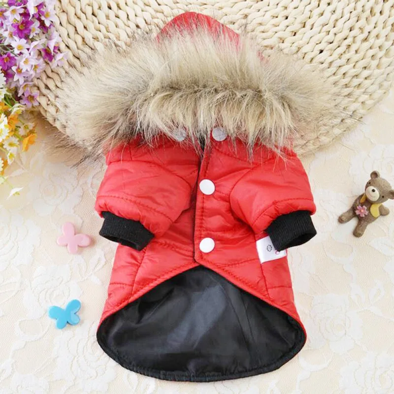 

2019 Winter Small Large Dogs Clothes Wear Jacket Costume Chihuahua Coats Yorkshire For Pets Clothing With Caps8