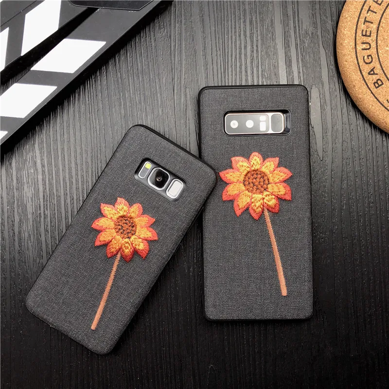 Чехол IMIDO с 3D вышивкой для телефона IPhone 6 7 8 Plus X XR XS чехол цветочным рисунком
