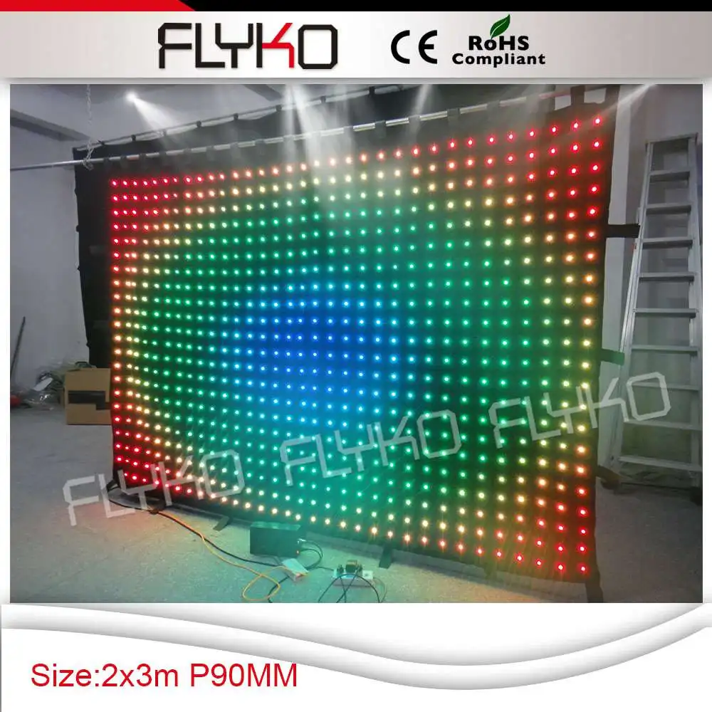 P9 2x3 м Новый Продукт rgb полноцветные ТВ шоу мягкий гибкий светодиодный экран для