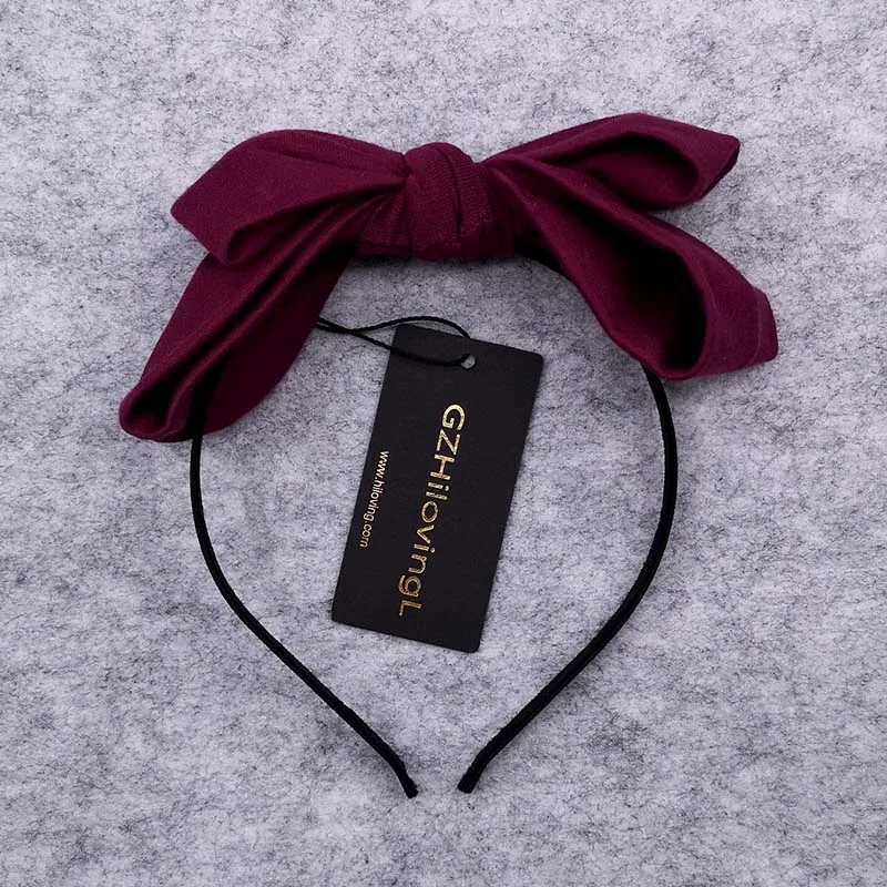 GZHilovingl Girls Big Bow Cotton Hairbands Hair Hoops 2019 New Kids Childs Summer Cute Headwear Accessories Handmade | Детская одежда и