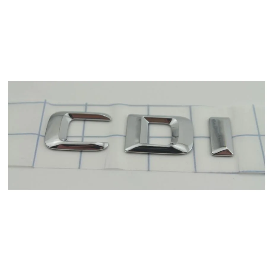 Хромированная наклейка на багажник автомобиля с буквами сзади и эмблемой для