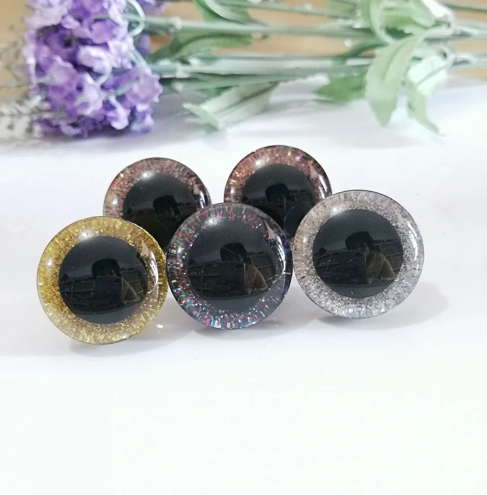 12 шт./лот новинка прозрачные безопасные 3D глаза мм 14 16 18 20 24 30 35 + Блестящие