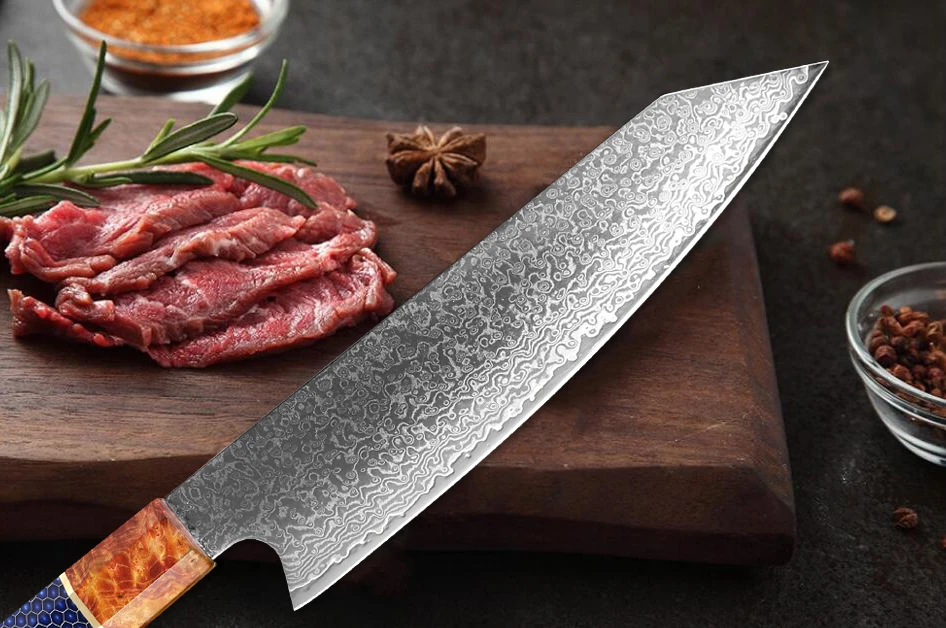 XITUO дамасский стальной нож шеф-повара Gyuto острый японский нож для суши стейк Модный высококачественный кухонный нож с деревянной ручкой