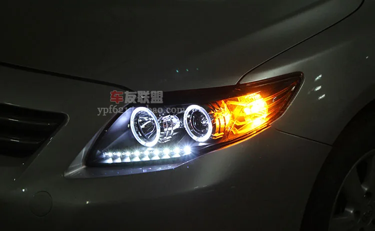 Фара для Toyota corolla фары 2007-2011 светодиодный фонарь DRL H7 ксеноновая лампа