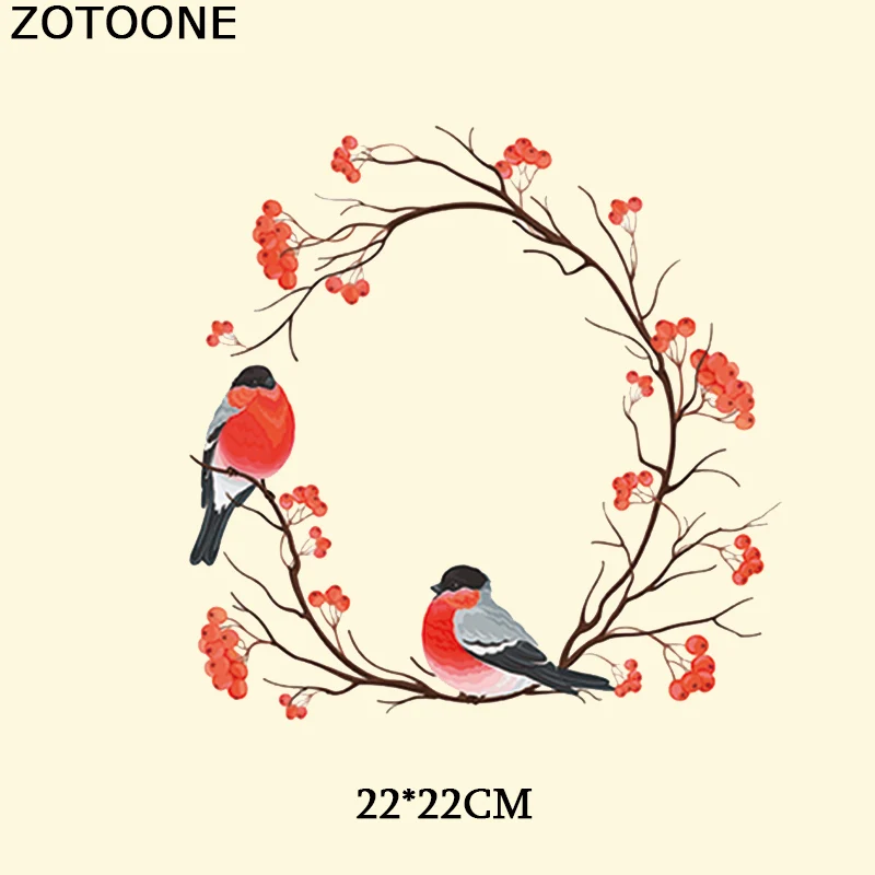 ZOTOONE птица патч утюг на горный хрусталь передачи заплата вышивки цветок