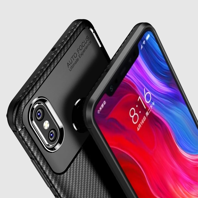 Роскошный чехол для телефона из углеродного волокна Redmi GO Note 7 pro противоударный