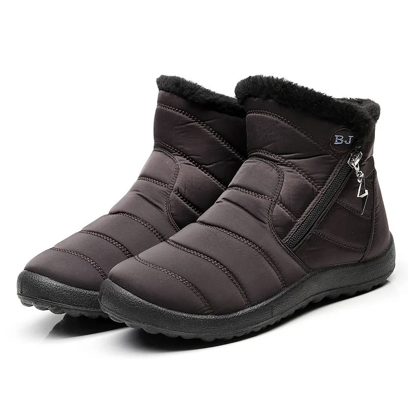 TIMETANG2018 Winter Shoes Woman Snow Boots With Plush Inside Botas Mujer Waterproof Plus Size 43 Winter Boots Female BootiesE229