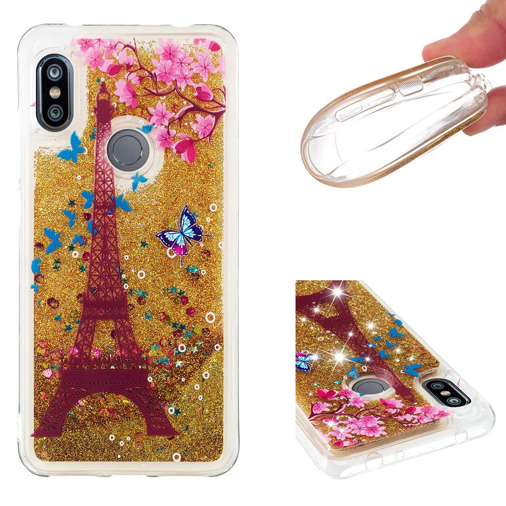Шикарный чехол для Xiaomi Note 6 Redmi Pro Dynamic Liquid Quicksand TPU Xiomi Xaomi Red Mi 6Pro Funda|Чехлы-накладки| |