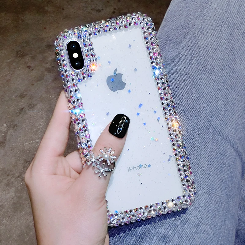 Держатель из горного хрусталя для телефона Samsung Galaxy S10 Plus/S10 Lite/S9 Plus/S8 Plus A7 A6 A9 2018| |