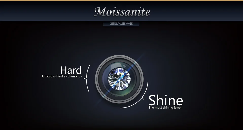 GIGAJEWE Муассанит Золотая круглая огранка общая 1.6ct выращенные лабораторно алмазы 6 зубцов Серебряные серьги Модные украшения подарок девушке