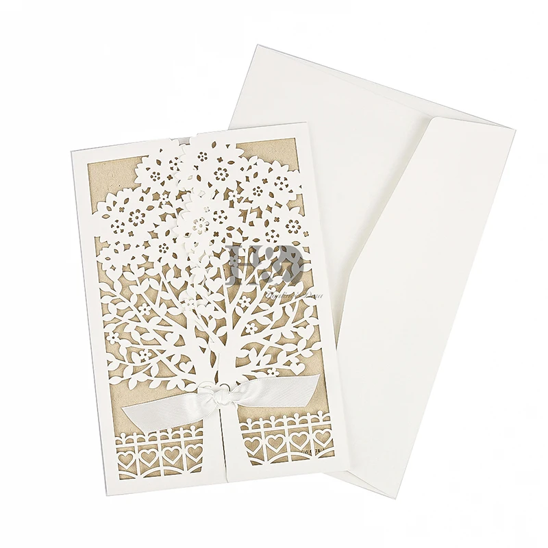 Набор свадебных приглашений H &amp D в деревенском стиле с лазерной огранкой и